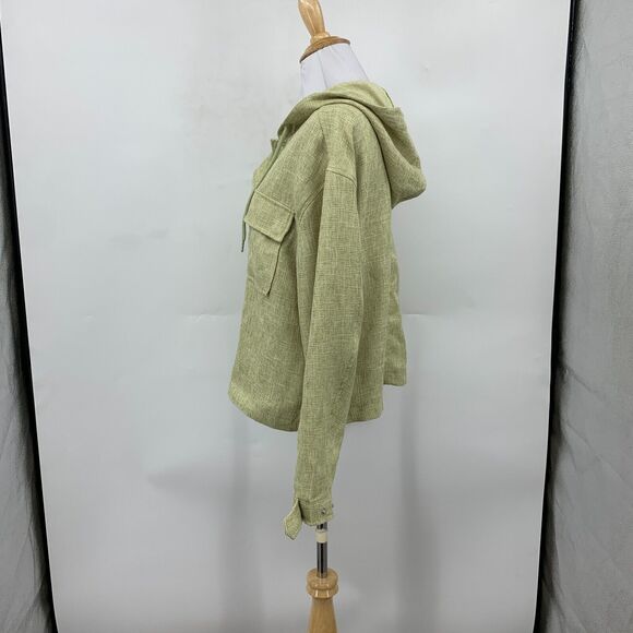 Avec Les Filles Jacket Women L Large Artichoke Zip Up Lightweight Utility Pocket - Picture 6 of 12